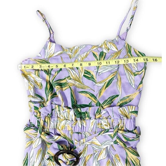 J.O.A. Just One Answer Raya Lavender Floral Midi Belted Dress Women’s Sz X-Small - Picture 11 of 15